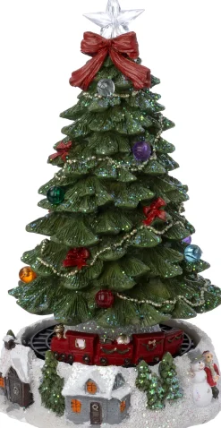 Intratuin kersthuisje kerstboom met trein D 17 H 30 cm