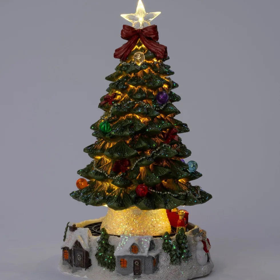 Intratuin kersthuisje kerstboom met trein D 17 H 30 cm