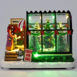 Intratuin kersthuisje kerstboom winkel 16 x 10 x 11,5 cm