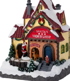 Intratuin kersthuisje kerstman werkplaats 19 x 14 x 21,5 cm