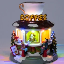 Intratuin kersthuisje koffiewinkel 15 x 15 x 17 cm