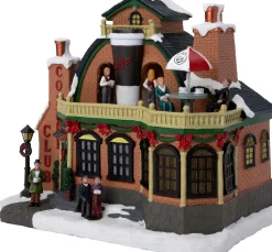 Intratuin kersthuisje koffie winkel 31,5 x 19 x 28 cm