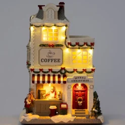 Intratuin kersthuisje koffiebar 20,5 x 13,8 x 27,5 cm