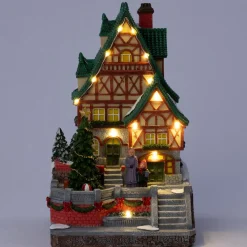 Intratuin kersthuisje landhuis 15,2 x 14,7 x 24,3 cm