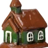 Intratuin kersthuisje Mille bruin / groen 9,3 x 7,1 x 10,2 cm
