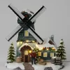 Intratuin kersthuisje molen met molenaar 24,5 x 15 x 25 cm