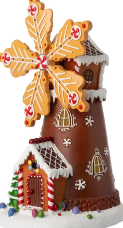 Intratuin kersthuisje molen snoepgoed 19,5 x 19,5 x 34 cm