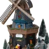 Intratuin kersthuisje molen met kerstman 19,5 x 16,5 x 31 cm