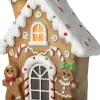 Intratuin kersthuisje peperkoek bruin met verlichting 28,5 x 13 x 36 cm