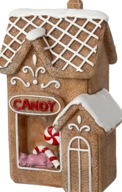 Intratuin kersthuisje Pepra peperkoek snoepwinkel 9 x 7 x 14 cm