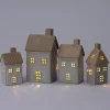 Intratuin kersthuisje Rody wit / crème 7,7 x 6,5 x 15,5 cm