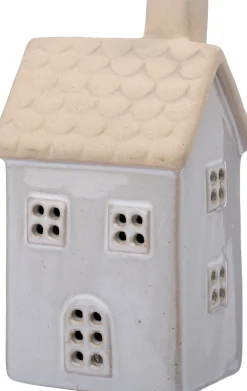 Intratuin kersthuisje Rody wit / crème 7,7 x 6,5 x 15,5 cm