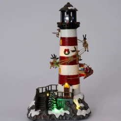 Intratuin kersthuisje vuurtoren 21 x 16 x 36 cm