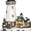 Intratuin kersthuisje vuurtoren 18 x 14,5 x 25,5 cm