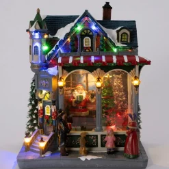 Intratuin kersthuisje winkel van kerstman 28,5 x 21 x 34,9 cm