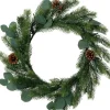 Intratuin kerstkrans dennenappels met 30 lampjes warm wit D 45 H 10 cm