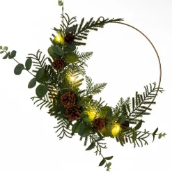 Intratuin kerstkrans met LED groen 37 x 38 x 6 cm