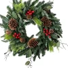 Intratuin kerstkrans rode bes D 60 H 12 cm