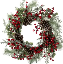 Intratuin kerstkrans rood bessen D 60 H 16 cm
