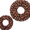 Intratuin kerstkrans Trevi kerstbal rood / lichtgroen / goud D 33 H 6 cm