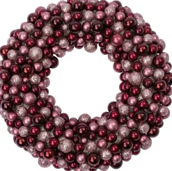 Intratuin kerstkrans Trevi kerstbal roze / rood D 33 H 6 cm