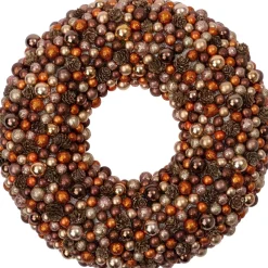 Intratuin kerstkrans Trevi kerstbal bruin / goud D 50 H 8 cm