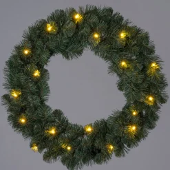 Intratuin kerstkrans Winterberg met 100 lampjes warm wit D 60 cm