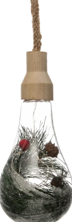 Intratuin kerstlamp met decoratie en LED D 8 H 16 cm