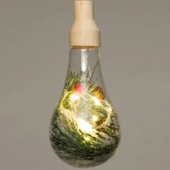 Intratuin kerstlamp met decoratie en LED D 8 H 16 cm