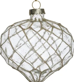 Intratuin kerst ornament Athenry ui transparant 8,5 x 8,5 x 8,3 cm