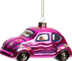 Intratuin kerst ornament auto roze 12 x 6 x 6 cm