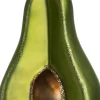 Intratuin kerst ornament avocado groen / bruin 4,4 x 5,5 x 8 cm