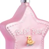 Intratuin kerst ornament babys eerste ster roze 6,7 x 2,2 x 7,2 cm