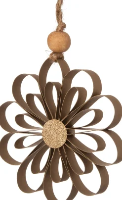 Intratuin kerst ornament bloem Florien goud D 10 cm