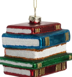 Intratuin kerst ornament boeken 6,5 x 9,5 x 7,5 cm