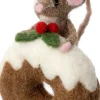 Intratuin kerst ornament Bolo muis met donut bruin 9 x 8 x 12 cm