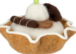Intratuin kerst ornament Bolo ijs wafel bruin 10 x 10 x 7 cm