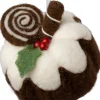 Intratuin kerst ornament Bolo muis taart bruin 9,5 x 9,5 x 9,5 cm