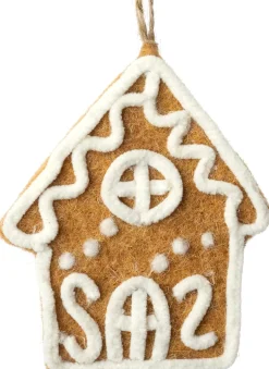 Intratuin kerst ornament Bolo gemberkoek huis bruin 9 x 11 x 1,5 cm