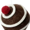 Intratuin kerst ornament Bolo bonbon bruin 5 x 5,5 x 6 cm
