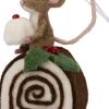 Intratuin kerst ornament Bolo muis taart bruin 9 x 6 x 14,5 cm