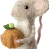 Intratuin kerst ornament Bolo muis pondcake naturel 6 x 8 x 16 cm
