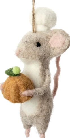 Intratuin kerst ornament Bolo muis pondcake naturel 6 x 8 x 16 cm