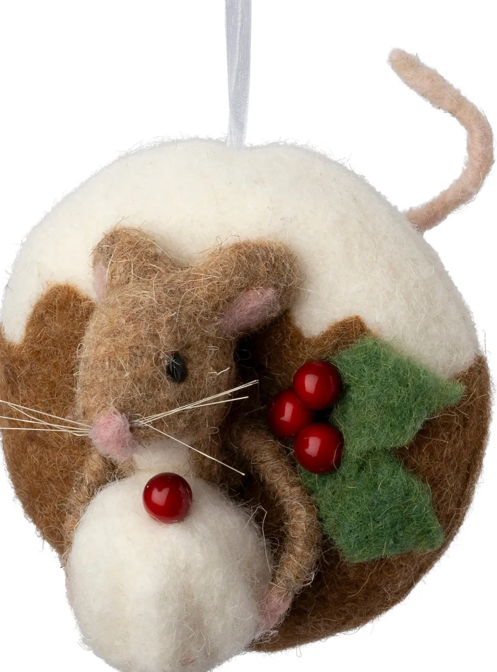 Intratuin kerst ornament Bolo muis taart bruin 9 x 7,5 x 11 cm