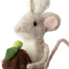 Intratuin kerst ornament Bolo muis cake naturel 6,5 x 8 x 13 cm