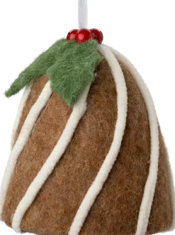 Intratuin kerst ornament Bolo muis taart bruin 8,5 x 8,5 x 9 cm