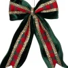 Intratuin kerst ornament Bo strik groen / rood 25 x 3 x 38 cm