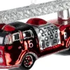 Intratuin kerst ornament brandweerwagen rood 10,5 x 4,2 x 8,1 cm