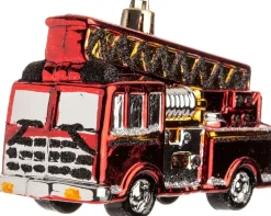Intratuin kerst ornament brandweerwagen rood 10 x 4,5 x 8 cm
