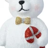Intratuin kerst ornament Brann teddybeer zuurstok wit 6,4 x 5 x 12,3 cm